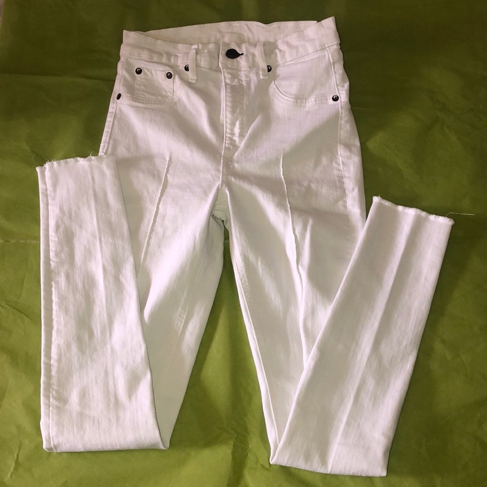 Rag & Bone High Waisted White Manson Jeans